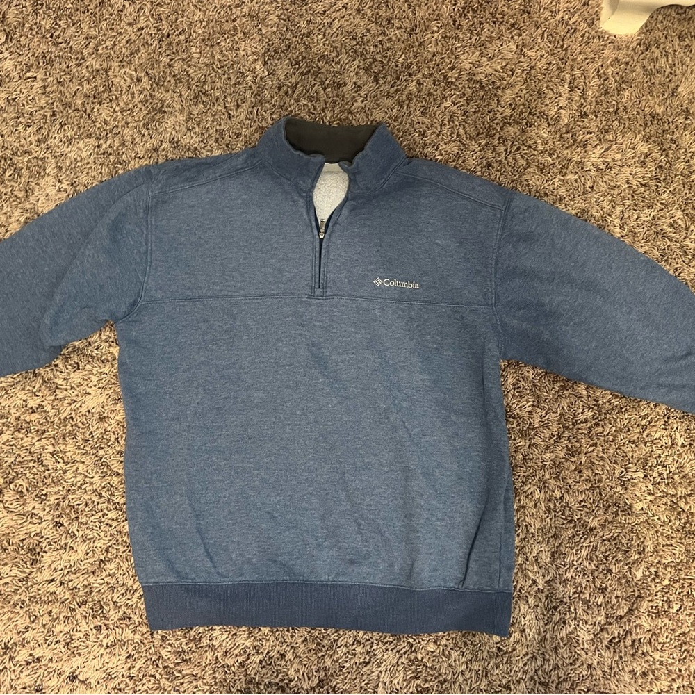 Columbia Men's Blue Quarter Zip Sweatshirt